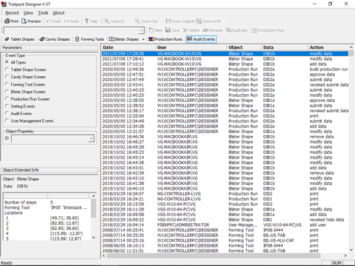 Audit Trail Screenshot